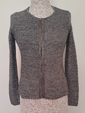 Charter Club Gray Marled Knit Cardigan
